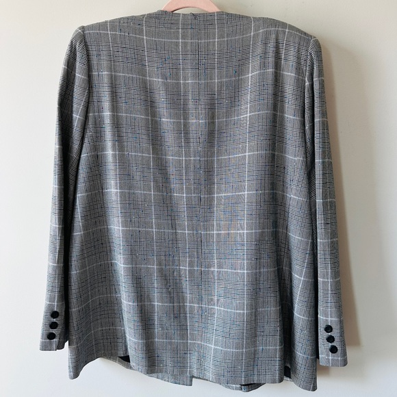 Vintage Christopher Plaid V-Neck Double Breasted Blazer - Picture 8 of 8